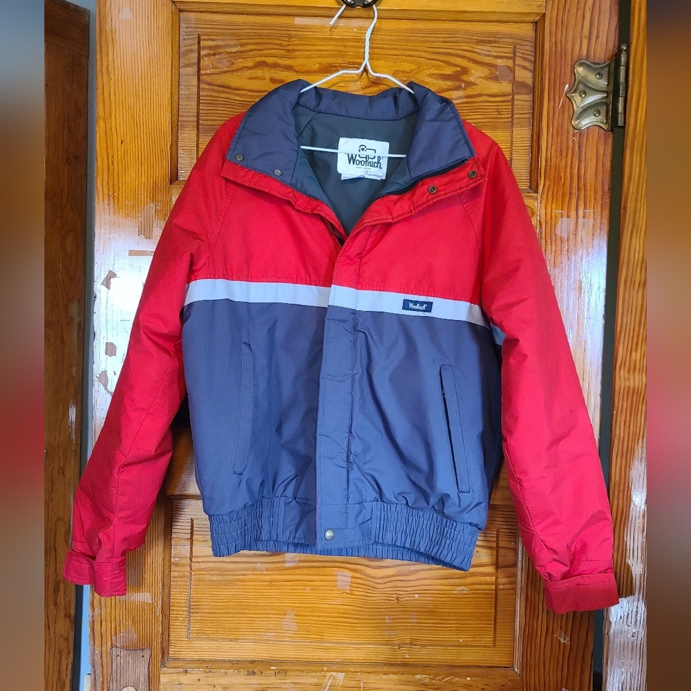 Vintage Woolrich Men’s Red Gray Heather Gray Size XL 100% Polyester Made In USA